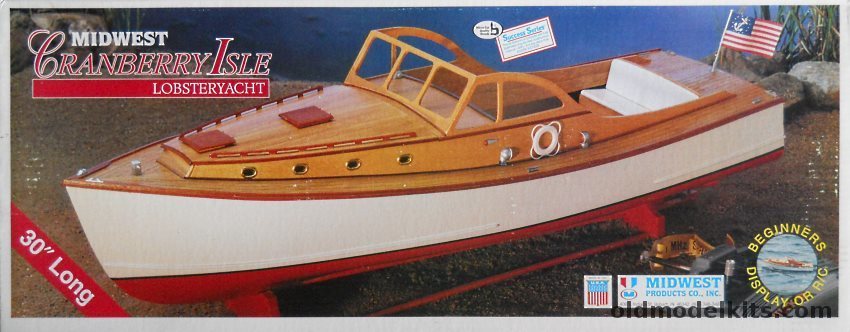 Midwest Cranberry Isle Lobsteryacht - 30 Inch Long Boat For R/C Or Scale Display - Success Series, 984 plastic model kit